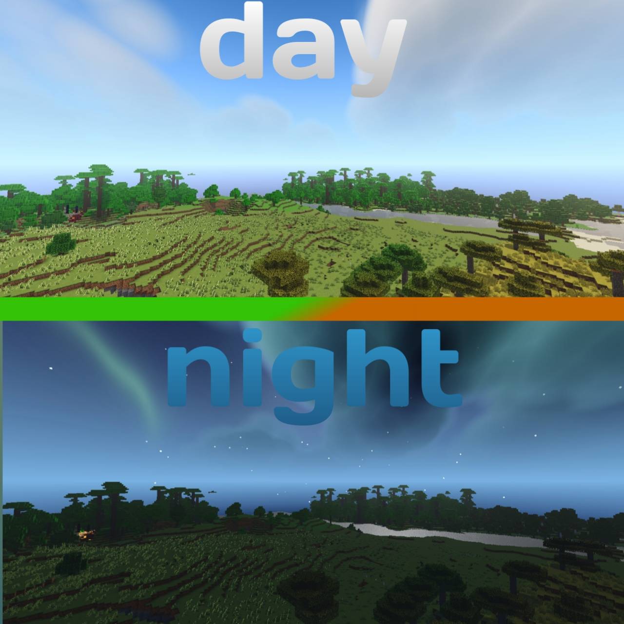 白天☀️夜晚🌙
