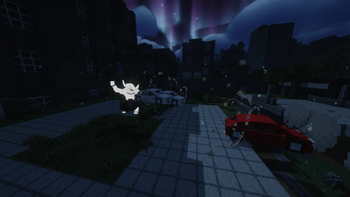 来自《咒术回战》（术式战斗）的电影级镜头。